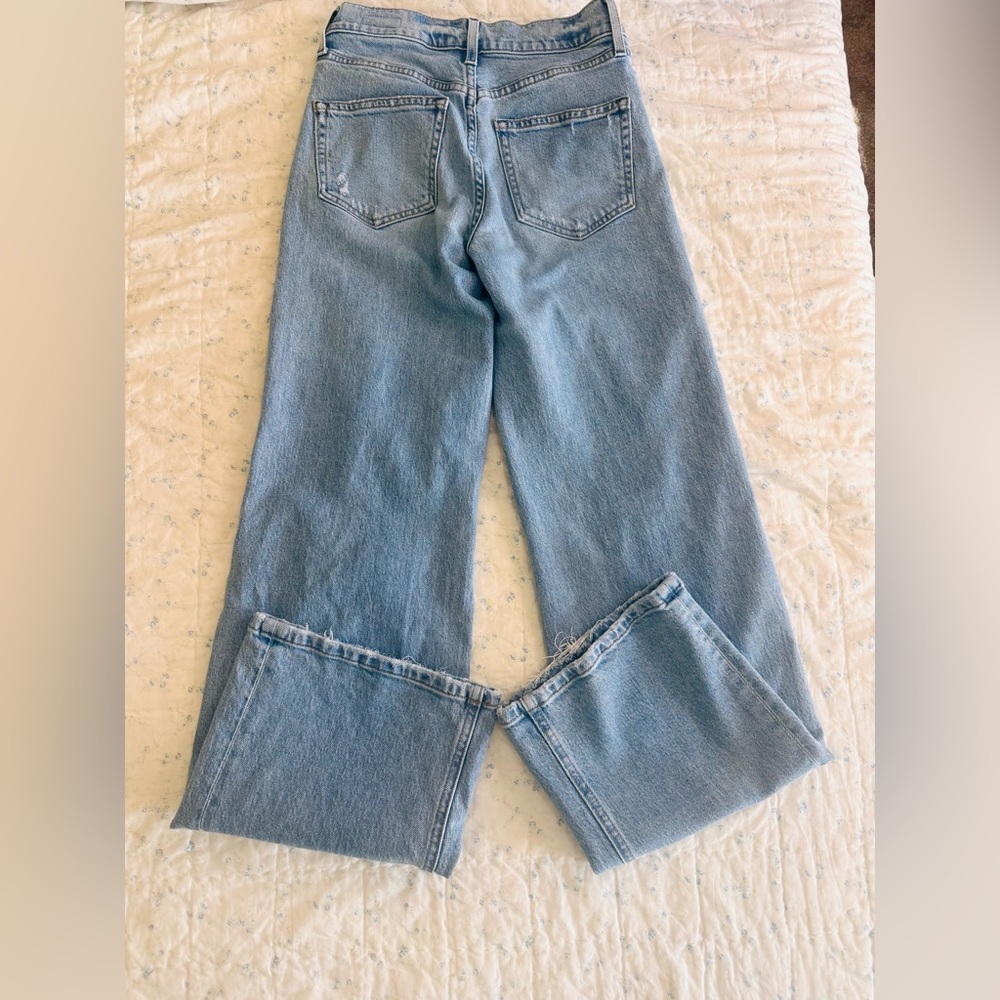 AYR Light Blue Wide-Leg Distressed Jeans - Picture 8 of 11